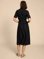 Linen Blend Shirt Dress