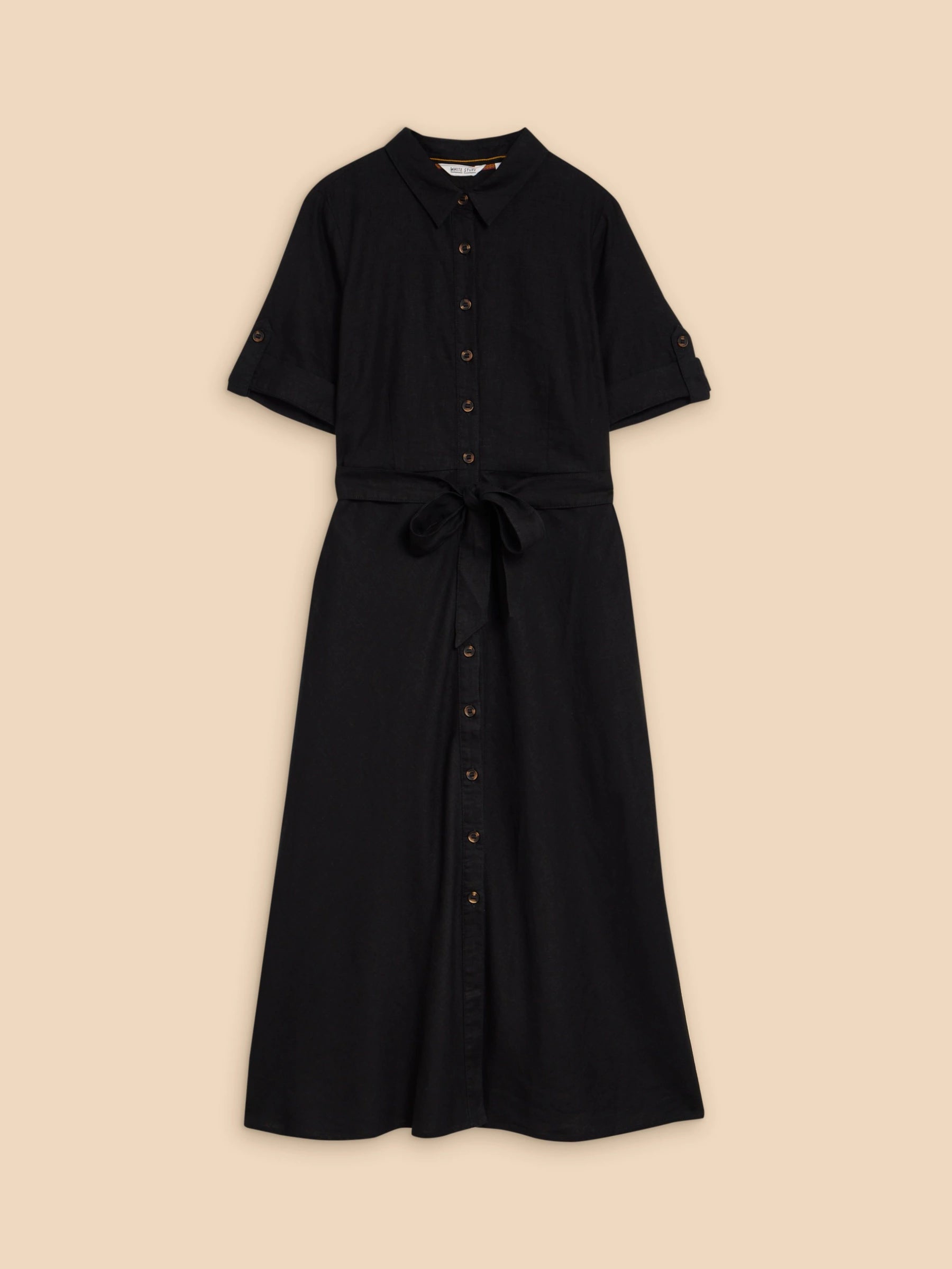 Linen Blend Shirt Dress