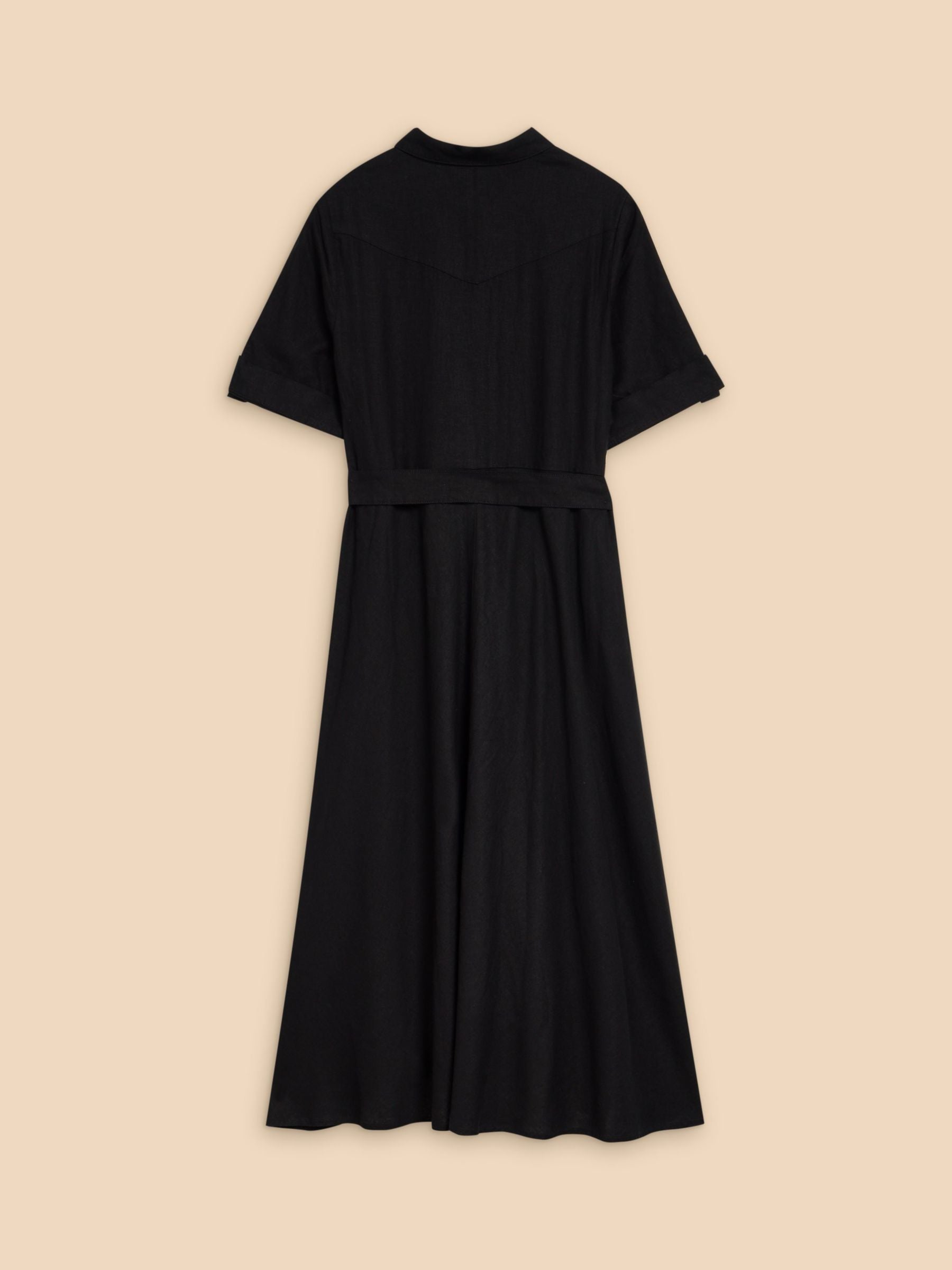 Linen Blend Shirt Dress