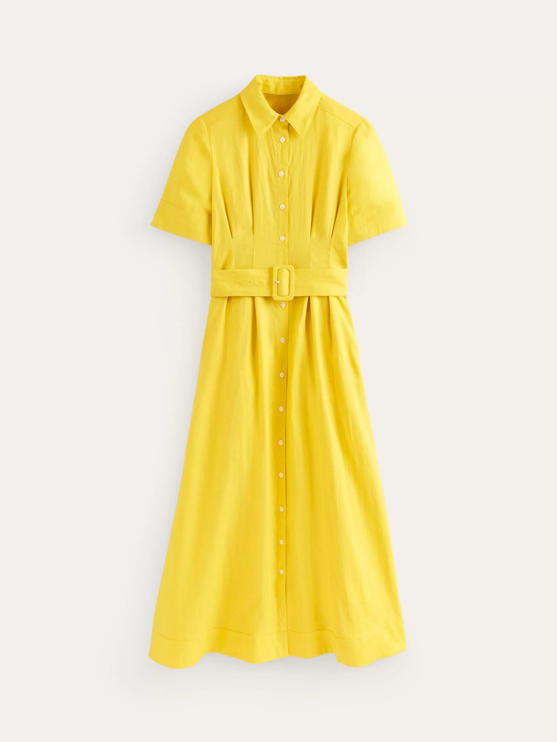 Louise Linen Midi Shirt Dress, Passion Fruit