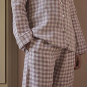 Elderberry Gingham Linen Women's Pyjama Trousers