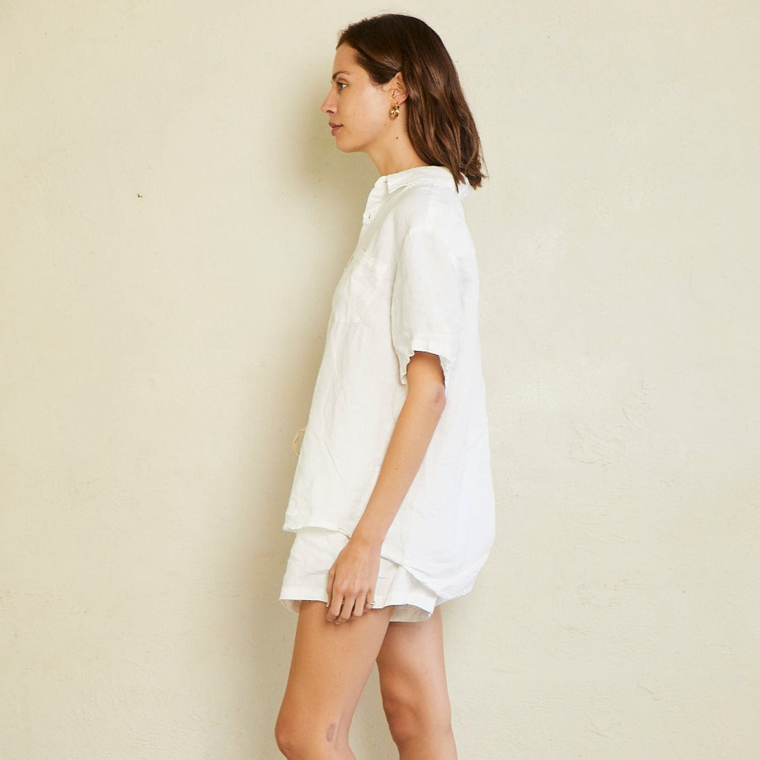 Short Linen Pyjama Set
