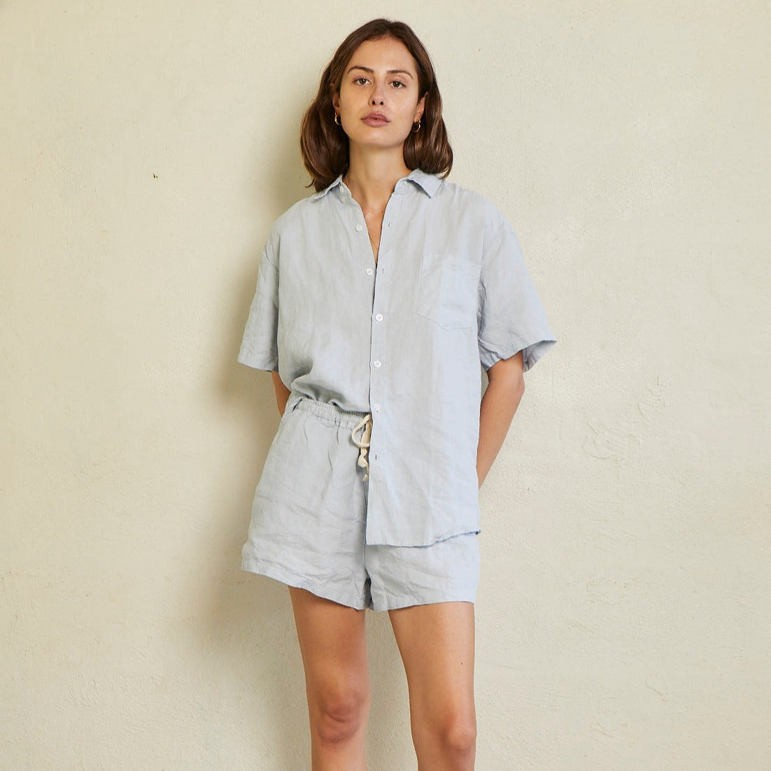 Short Linen Pyjama Set