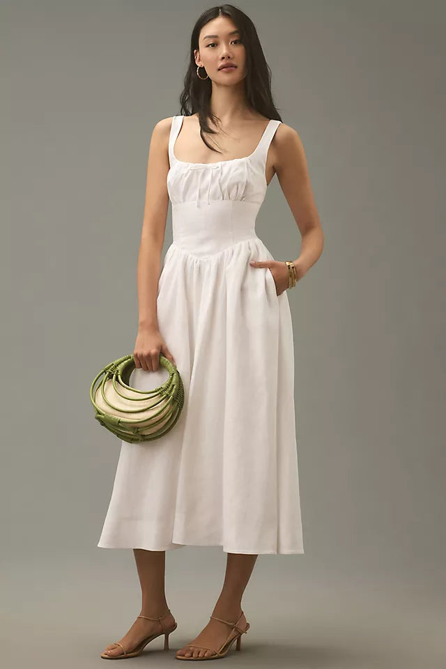 Balia Linen Midi Dress