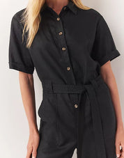 Linen Utility Jumpsuit