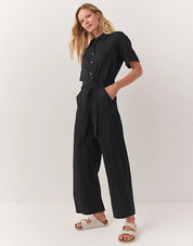 Linen Utility Jumpsuit