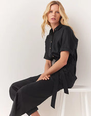 Linen Utility Jumpsuit