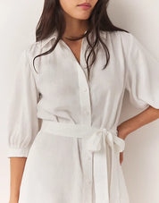 Linen Maxi Shirt Dress
