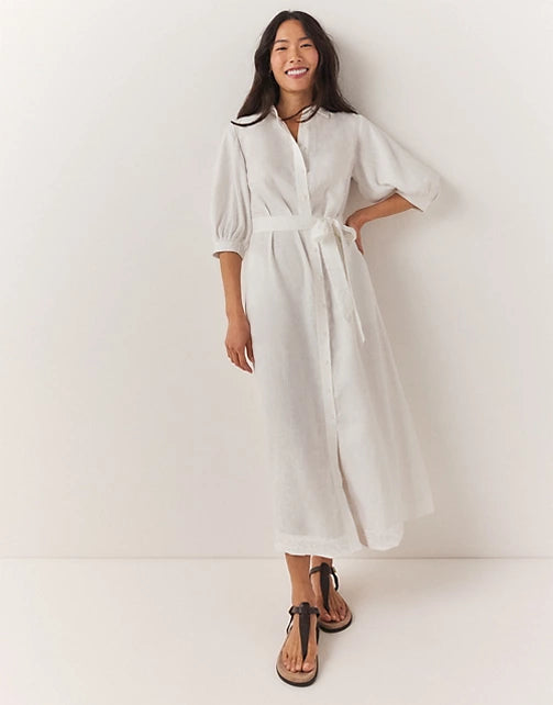 Linen Maxi Shirt Dress