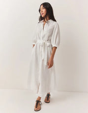 Linen Maxi Shirt Dress