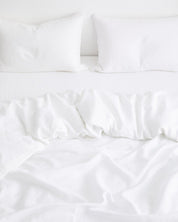White 100% Flax Linen Bedding Set