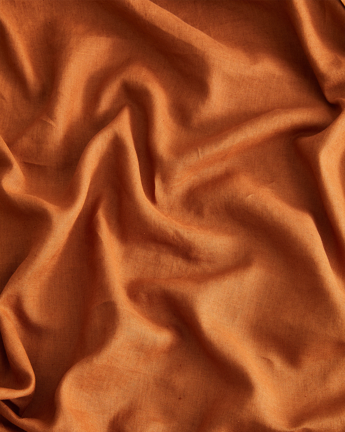 Rust 100% Flax Linen Duvet Cover Sets