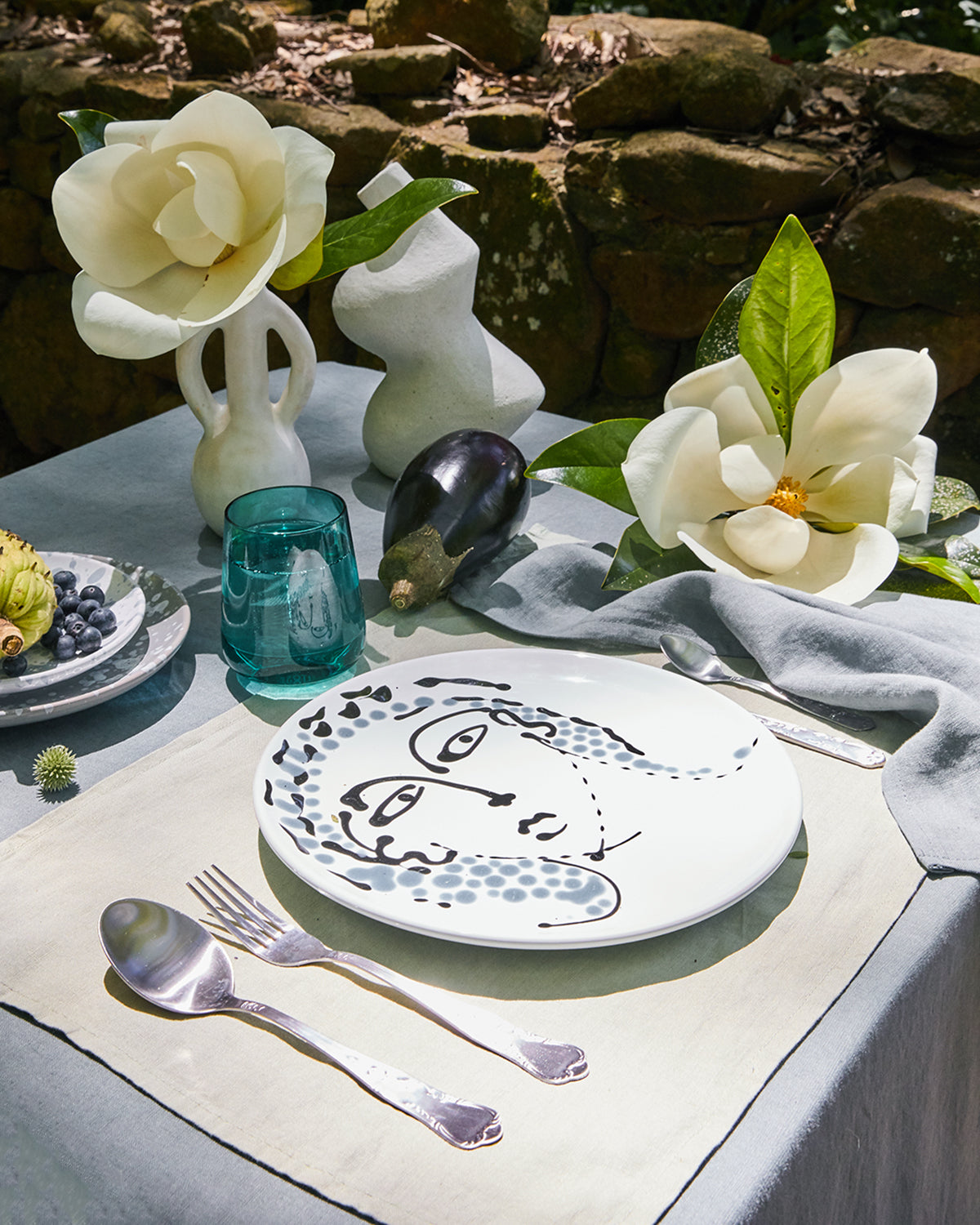 Linen Tablecloth in Mineral