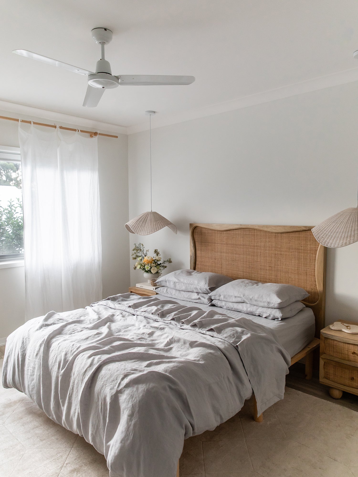 Fog 100% Flax Linen Duvet Cover Sets