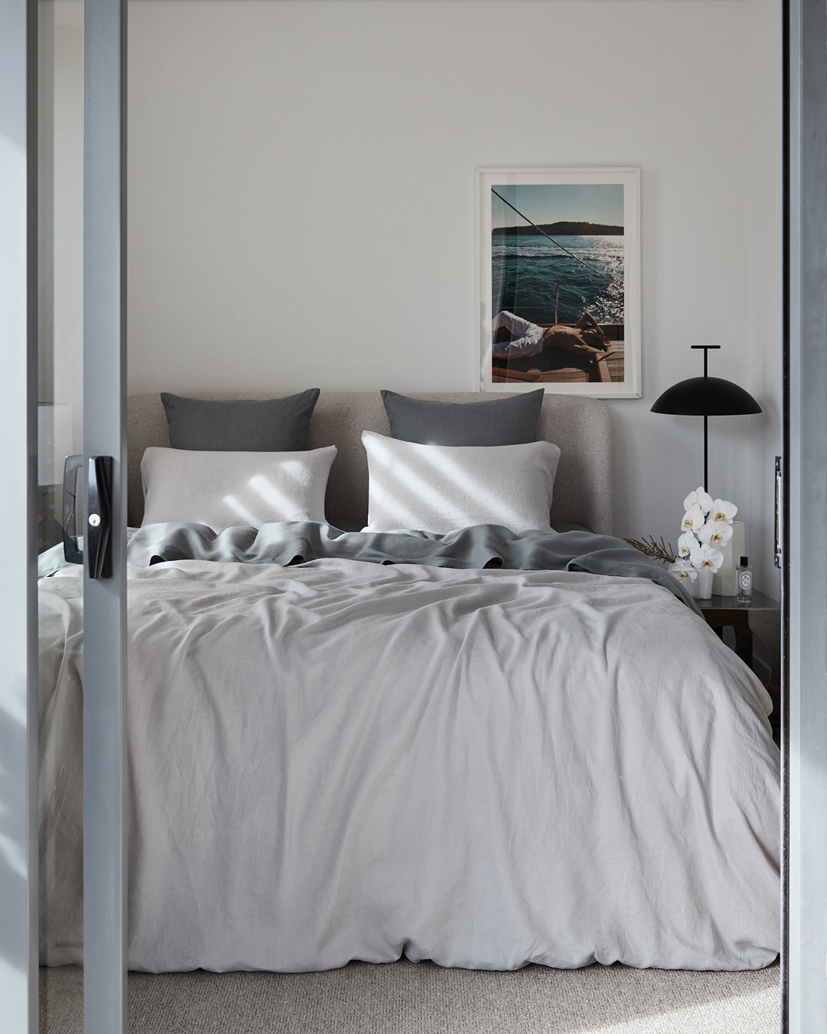 Fog Flax Linen Duvet Cover