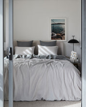 Fog 100% Flax Linen Pillowcases (Set 2 pieces)