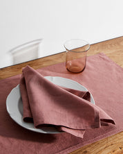 Pink Clay Linen Napkins (Set of Four)