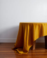 Linen Tablecloth in Turmeric