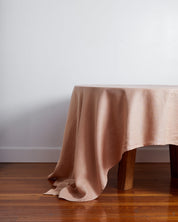 Linen Tablecloth in Terracotta