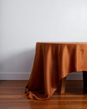 Linen Tablecloth in Rust