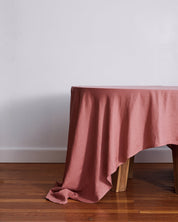 Linen Tablecloth in Pink Clay
