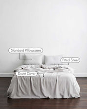 Fog 100% Flax Linen Bedding Set