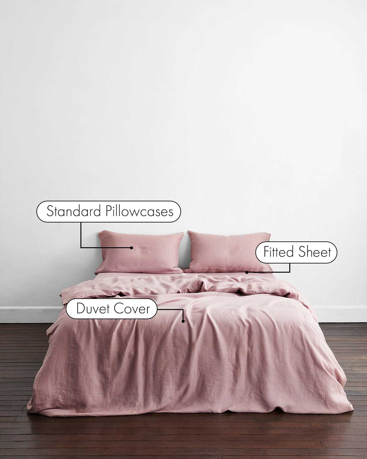 Lavender 100% Flax Linen Bedding Set