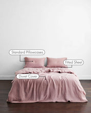 Lavender 100% Flax Linen Bedding Set