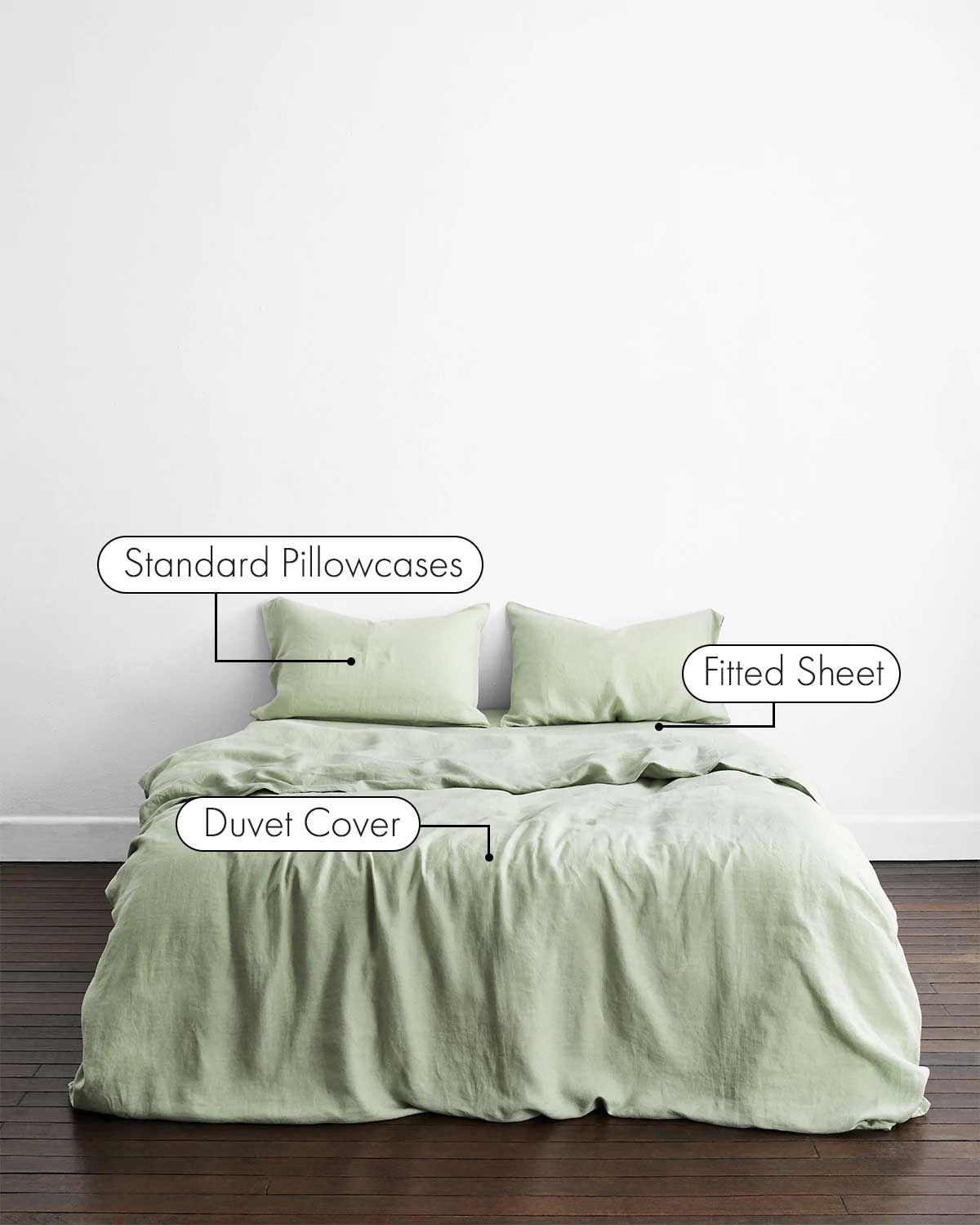 Sage 100% Flax Linen Bedding Set