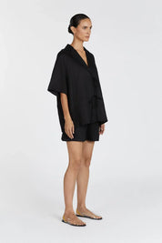 Emelia Linen Wrap Shirt