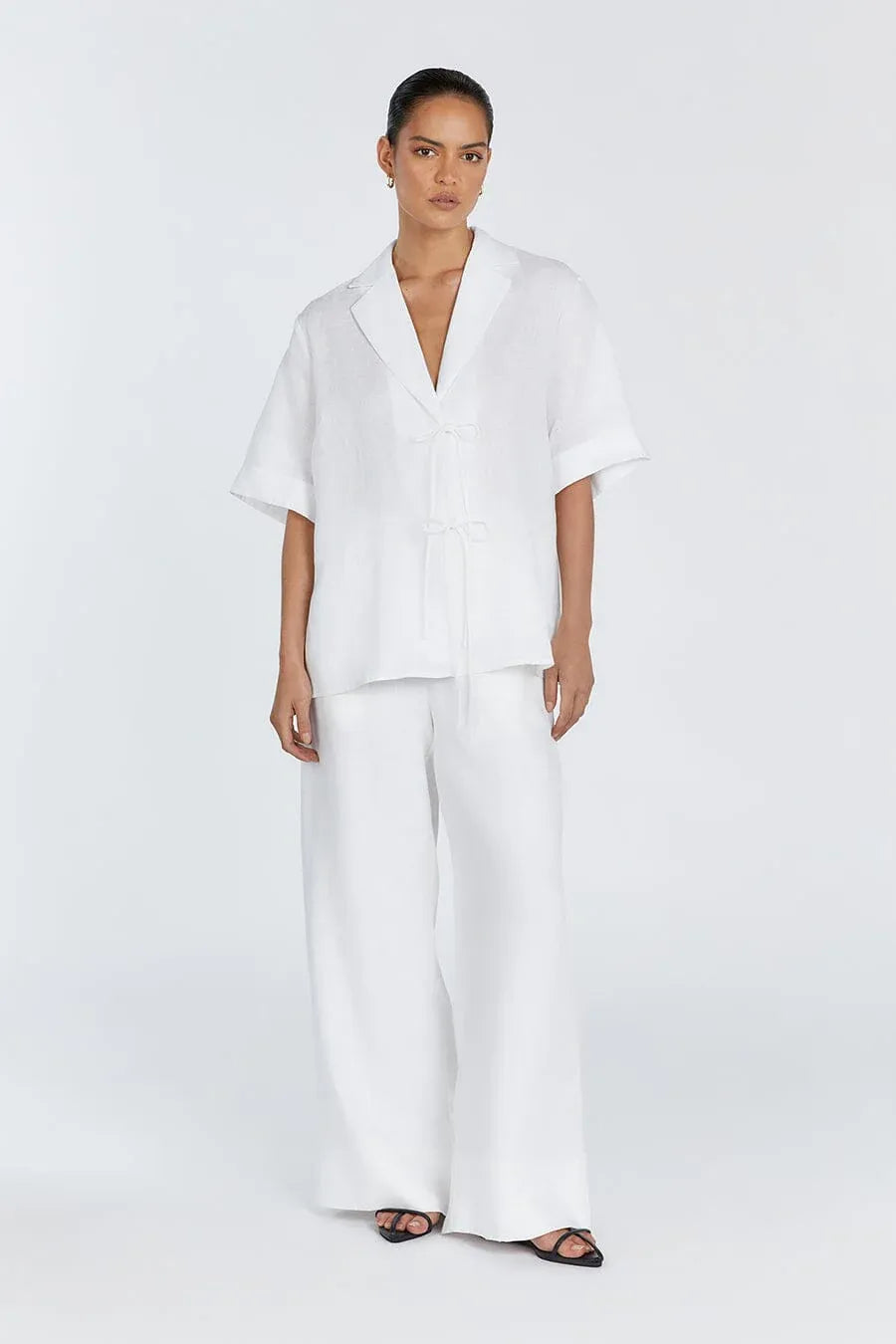 Emelia Linen Wrap Shirt
