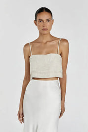Lainie Linen Crop Top