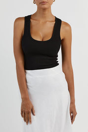 High waist Linen Midi Skirt