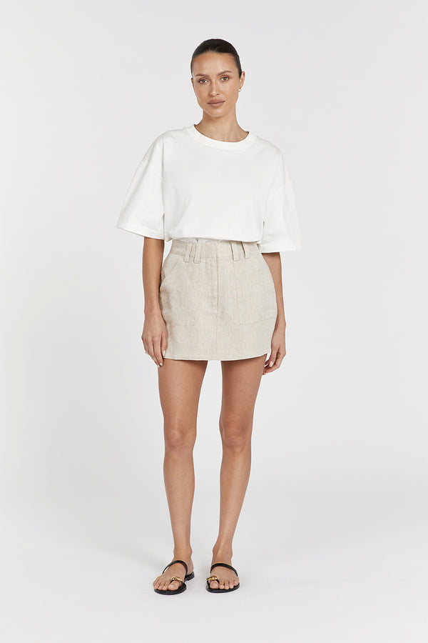 Natural Linen Skort