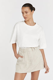 Natural Linen Skort