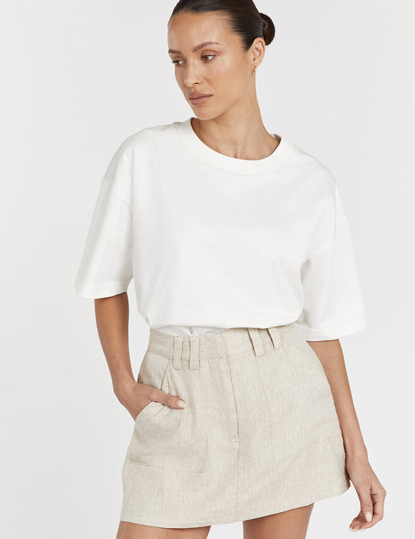 Natural Linen Skort