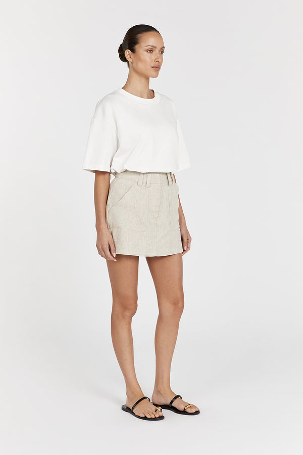 Natural Linen Skort