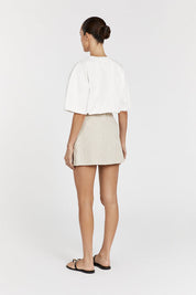 Natural Linen Skort