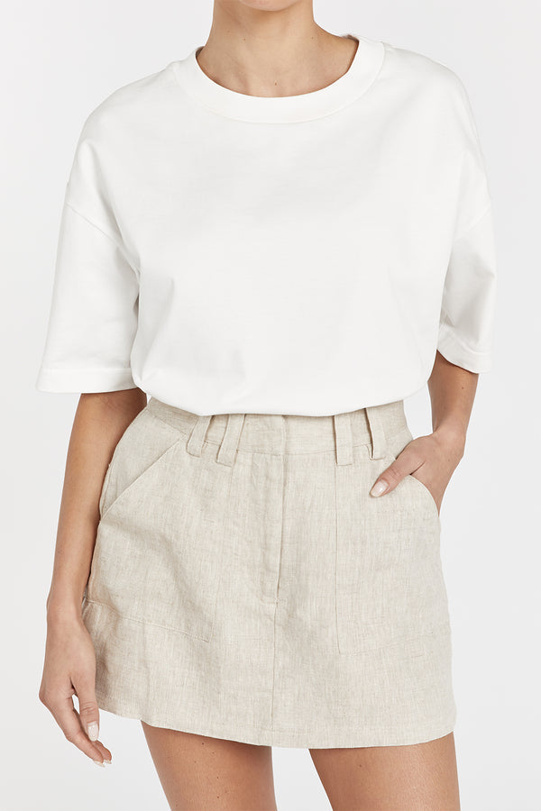 Natural Linen Skort