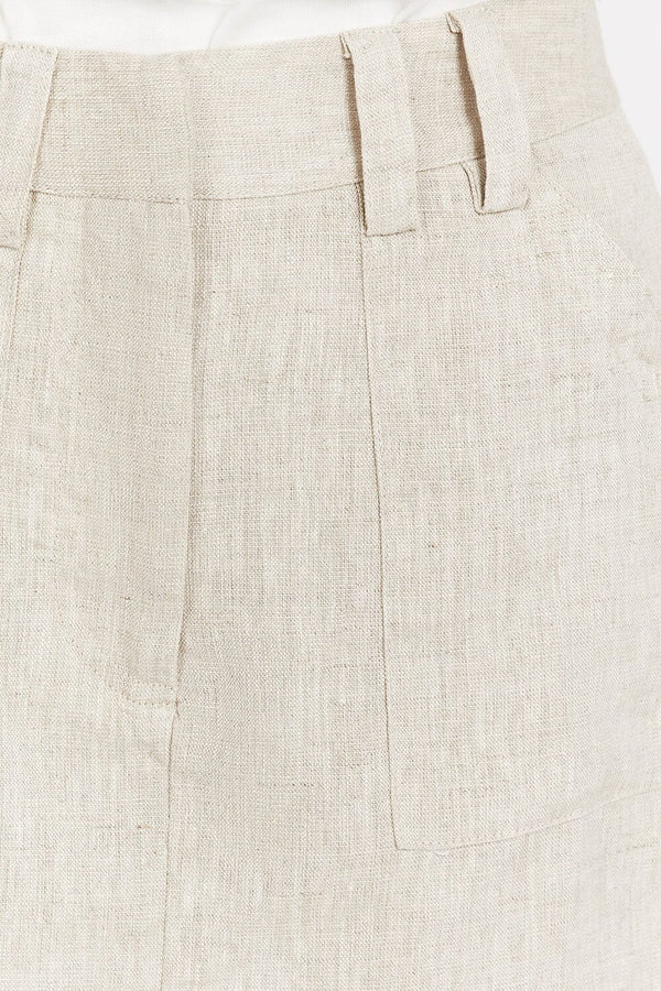 Natural Linen Skort