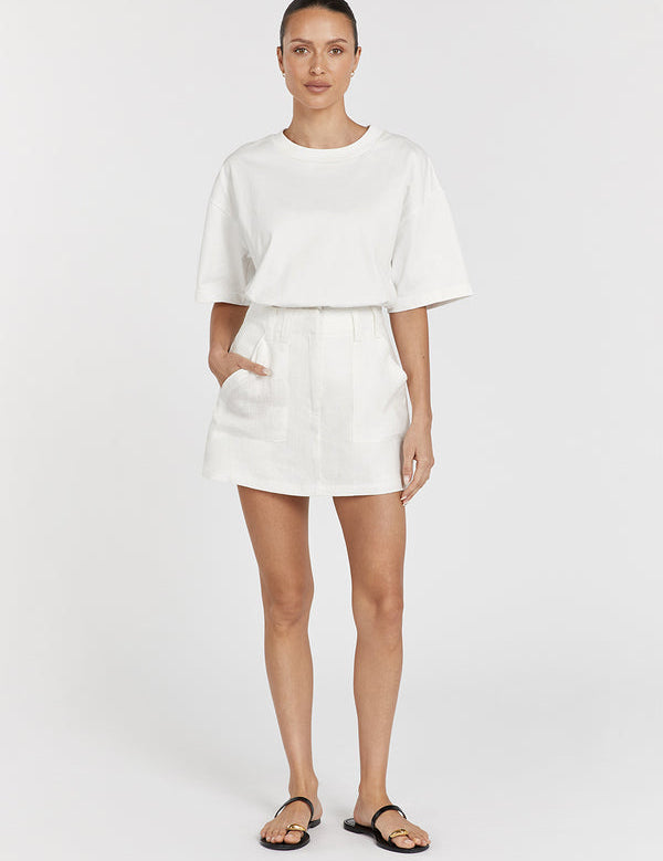 Natural Linen Skort