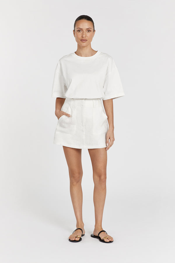 Natural Linen Skort