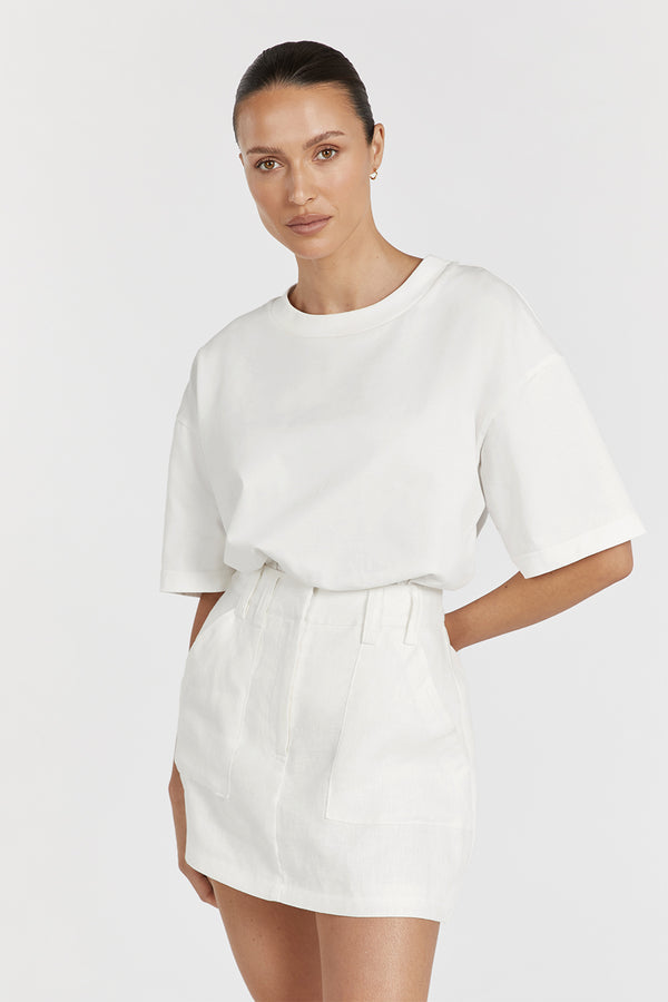 Natural Linen Skort