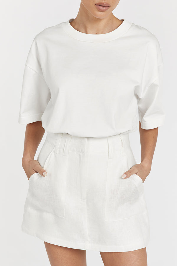 Natural Linen Skort