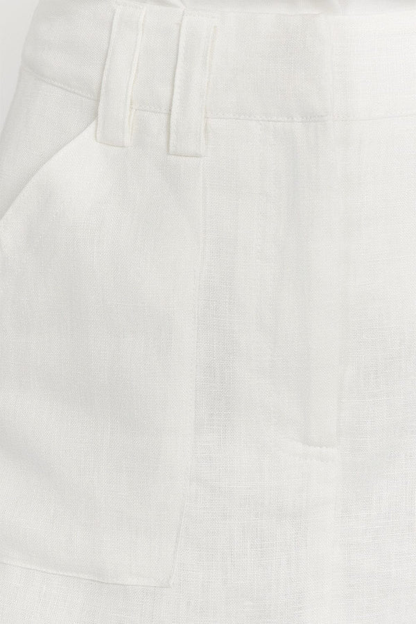 Natural Linen Skort