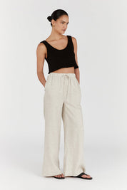 Natural Linen Waist Pant