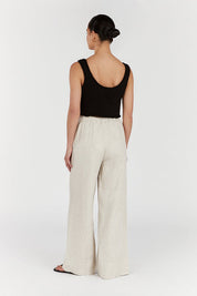 Natural Linen Waist Pant