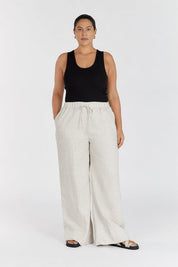Natural Linen Waist Pant
