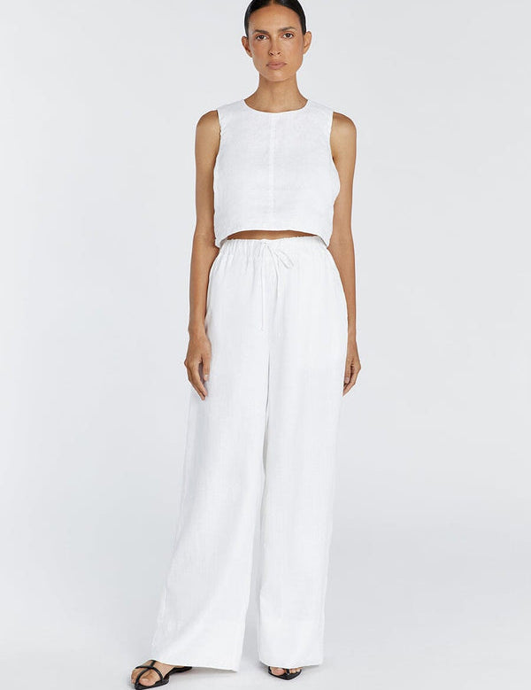 Natural Linen Waist Pant