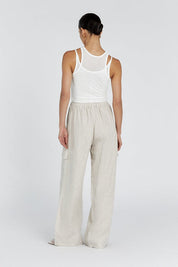 Natural Linen Cargo Pant